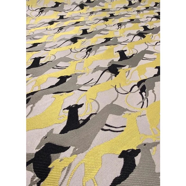 Schumacher Schumacher Diamond Dogs Chartreuse 173720 Designer Fabric - 36.5 Yards For Sale - Image 4 of 5