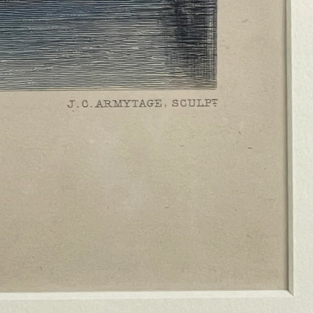 Turner j.m.w. Turner (After) - “The Bridge of Sighs” Hand Colored Engraving, Framed (1880) For Sale - Image 4 of 9