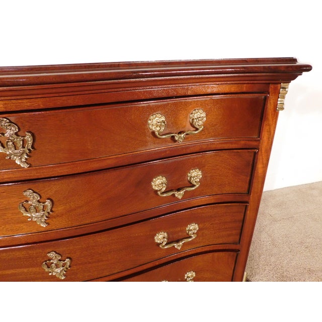 Vintage Craftique Furniture Mahogany 4 Drawer Fancy Chippendale Chest Dresser For Sale - Image 13 of 18