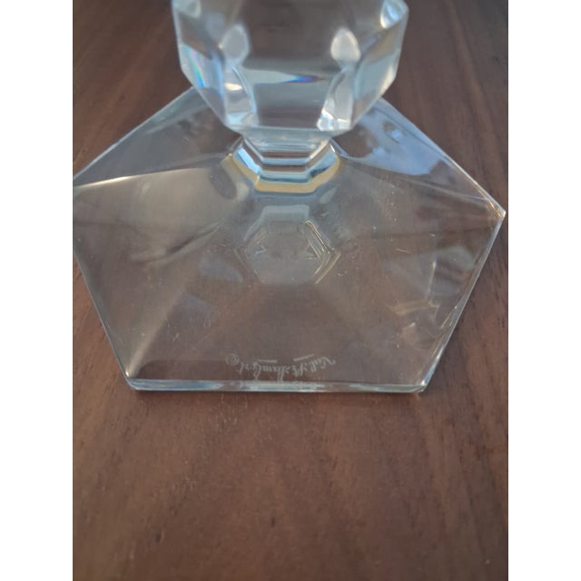 Traditional Val St. Lambert - Crystal Candlesticks For Sale - Image 3 of 5