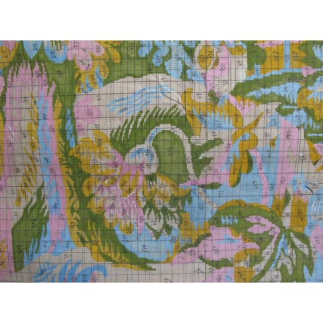 Antique Tapestry Design Gouache Painting For Sale - Image 9 of 18