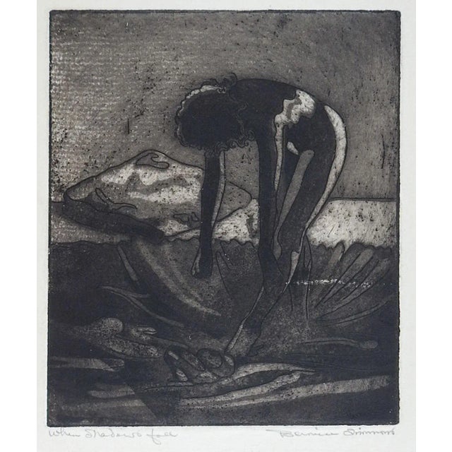 Late 20th Century Evening Nude Etching For Sale - Image 4 of 4