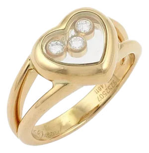 Chopard Happy Diamond 18k Yellow Gold Heart Ring, Size 5
