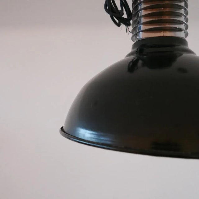 Metal Mid-Century Dutch Industrial Pendant Lamps from Philips, Set of 2 For Sale - Image 7 of 8