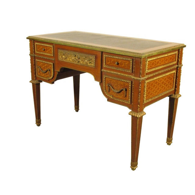 French Early 20th Century Louis XVI Style Writing Table For Sale - Image 3 of 12