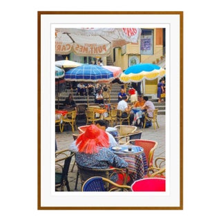 Toni Frissell 'Capri Café' Archival Pigment Print Framed in Brown For Sale