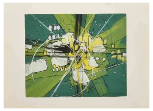 Loris Ferrari, Abstract Composition, Original Drawing, 1987