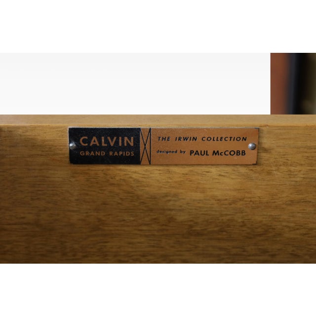 1950s Vintage "Irwin Collection" Mahogany and Brass Credenza by Paul McCobb For Sale - Image 12 of 13
