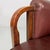 Austrian Burgundy Leather and Wood Tub Armchairs from Thonet, Early 1900s, Set of 2 For Sale - Image 12 of 18