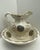 Ceramic Vintage Victorian Style Ceramic Pitcher & Wash Basin Set – Courting Couple Motif, Gold Gilt For Sale - Image 7 of 11