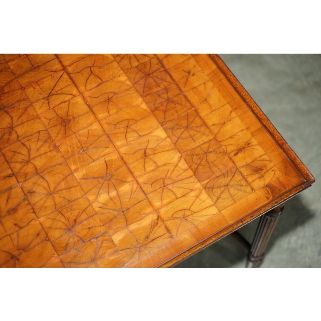 Antique Regency Oyster Laburnum Wood Style Coffee Table, 1920s For Sale - Image 9 of 18
