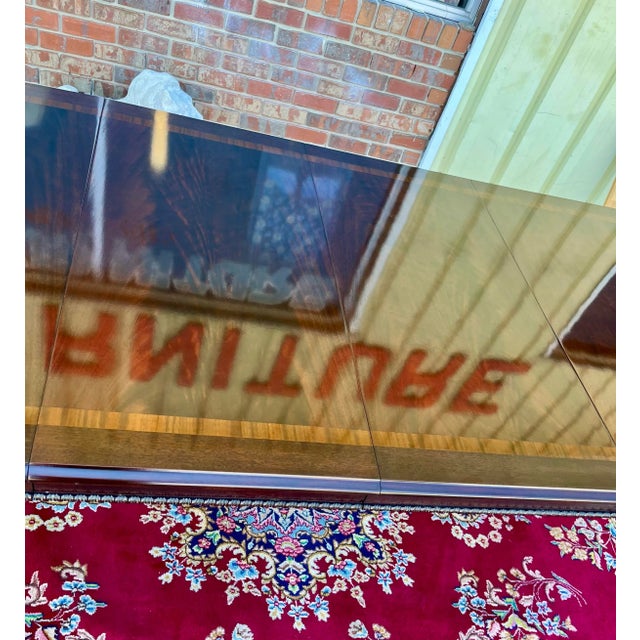 Thomasville Thomasville Flame Mahogany Dining Table For Sale - Image 4 of 14