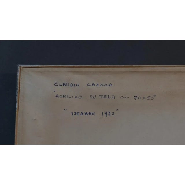 Modern Claudio Cazzola, Modern Abstract Composition, 1972, Acrylic on Canvas For Sale - Image 3 of 11