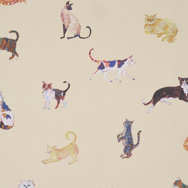 Created in collaboration with artist Happy Menocal, Cats is a playful, painterly design and a delightful conversation...