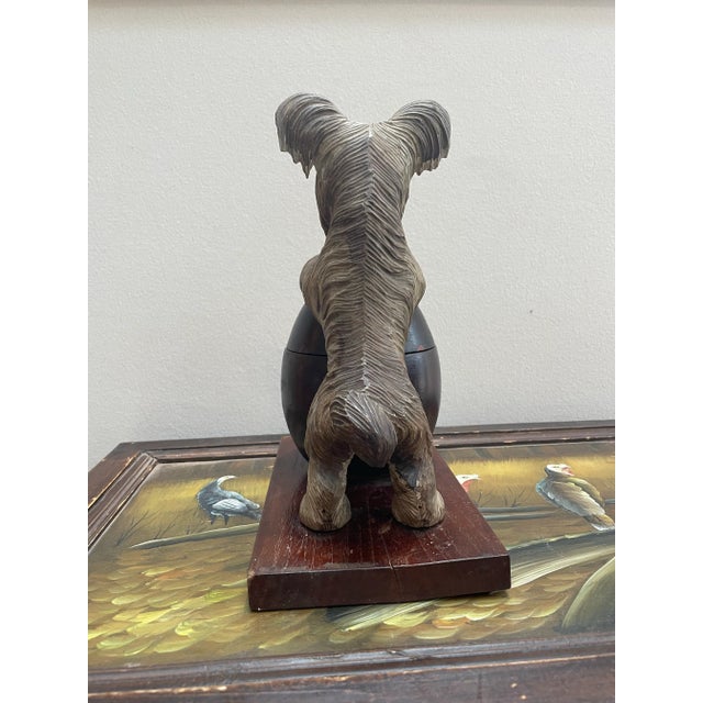 Black Black Forest Carved Terrier Box For Sale - Image 8 of 9