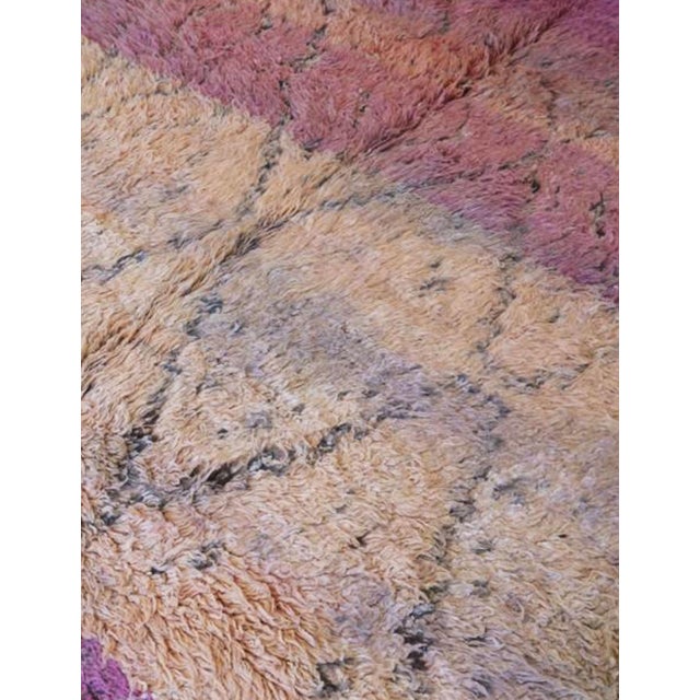 1980s 1980s Moroccan Shaggy Wool Rug - 9.7 X 6 Ft For Sale - Image 5 of 9