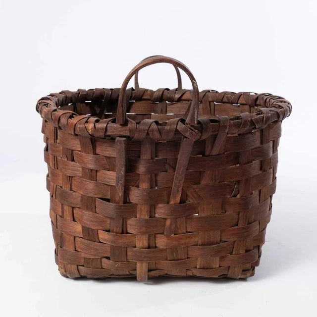 Antique Splint Basket For Sale - Image 4 of 7