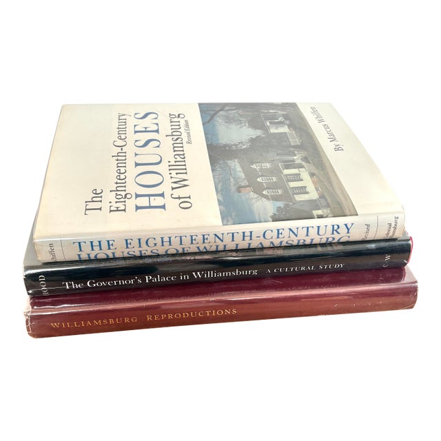 Late 20th Century Williamsburg Virginia Hardcover Book Bundle, Set of 3 For Sale