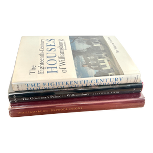 Late 20th Century Williamsburg Virginia Hardcover Book Bundle, Set of 3
