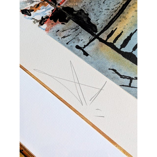 Salvador Dali, Don Quichotte, Original Hand Signed Color Lithograph and Relief on Paper, 1983 For Sale - Image 6 of 11