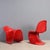 Red Panton Chairs by Verner Panton for Vitra, Set of 2 For Sale - Image 8 of 10