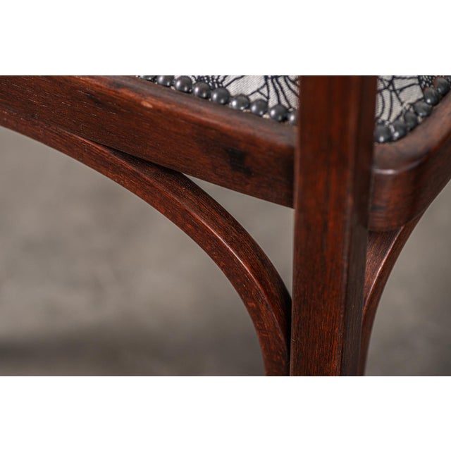 No. 715 Armchairs by Gustav Siegel for Jacob & Josef Kohn, Vienna, Austria, 1905, Set of 2 For Sale - Image 9 of 18