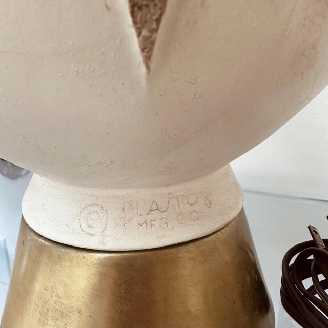 1960s Plasto MFG Ceramic MCM Lamps - A Pair For Sale - Image 5 of 8