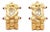 Chopard Happy Diamond Earrings 18k Gold & Gems Huggie Half Hoop, 2 pieces For Sale