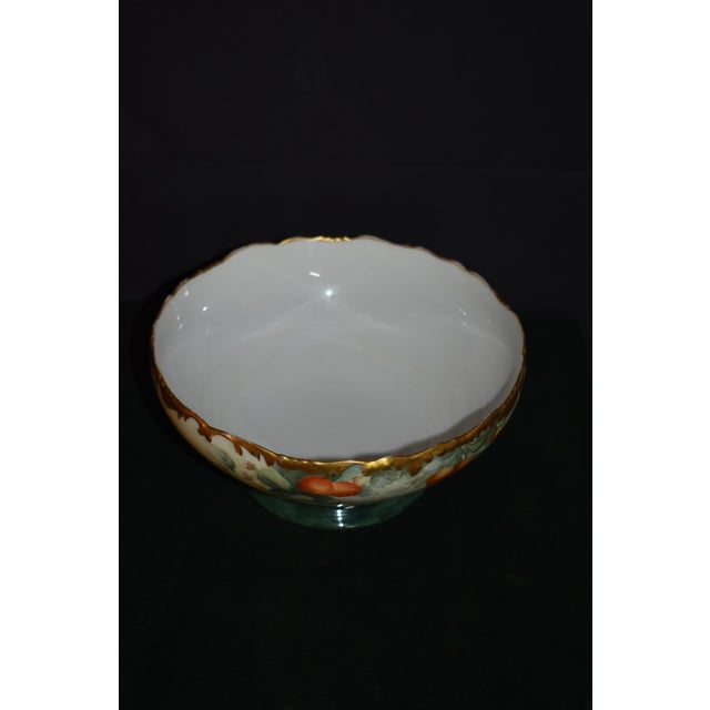 Antique T&v Limoges France Porcelain Bowl Hand Painted Strawberries Gold 1907 For Sale - Image 15 of 18