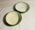 Two vintage nesting bowls of enamelware ( enamel over tin ) probably Eastern European round probably kitchen mixing bowls