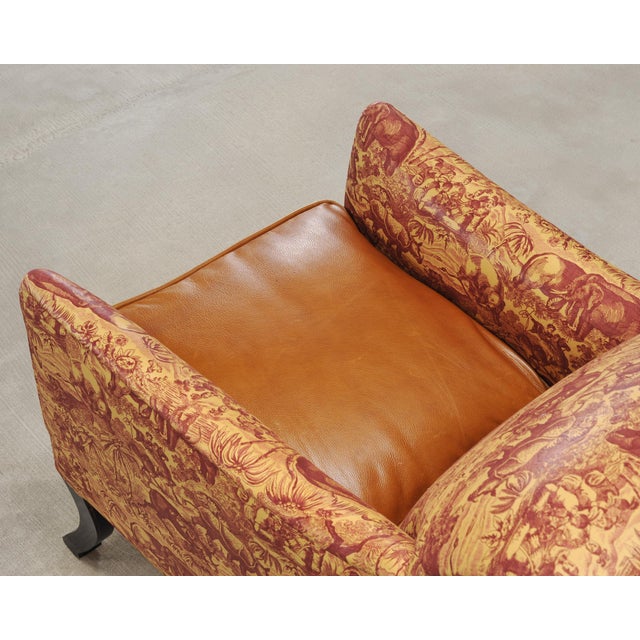 Rose Tarlow Regency Sabreleg Arm Chair With Safari Fabric For Sale - Image 15 of 18