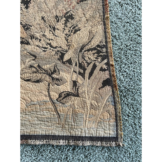 Mid 20th Century Vintage French-Style Jacquard Woven Pastoral Tapestry, 72” X 54” For Sale - Image 5 of 10