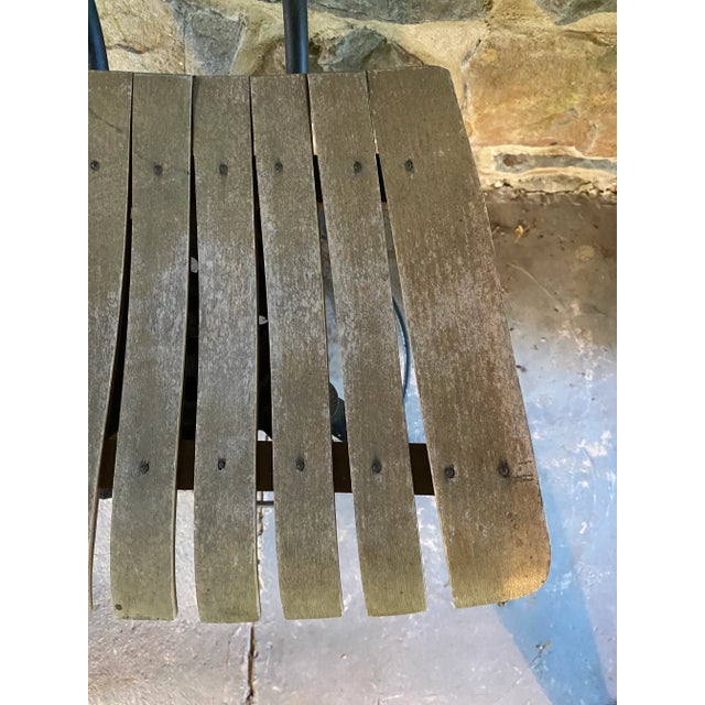 1963 Mid Century Modern Arthur Umanoff Swivel Counter Stool, Slat Back Bent Wood For Sale In Philadelphia - Image 6 of 12