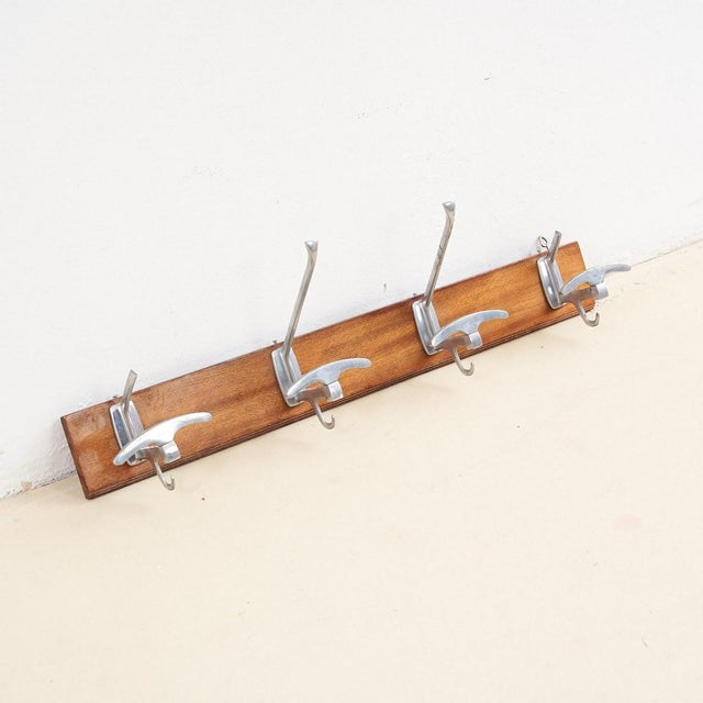 Fratelli reguitti vintage wood and metal coat rack height: 10 width: 80 depth: 17 style: vintage production period: 1950 -...
