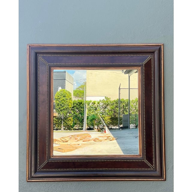 Vintage Nail Head Mirror For Sale - Image 10 of 12