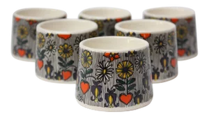 Set of Six West German Porcelain Egg Cups / Salt Cellars by Goebel