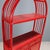 Vintage Bookcase in Red Bamboo and Glass, 1980s For Sale - Image 6 of 10