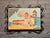 Spanish Revival Taylor Tilery –Mission Santa Barbara,1930s Spanish Revival Hand-Painted Tile Panel in Iron Frame For Sale - Image 3 of 12