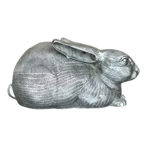 Vintage Patinated Metal Rabbit After Arthur Court