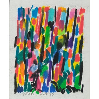 Françoise Galle, Abstract Silhouettes, 1940, Pastel on Paper For Sale