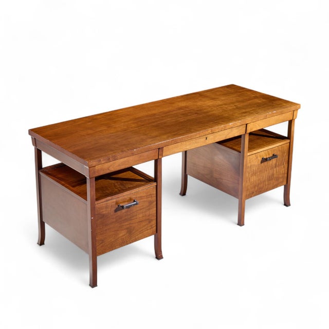 Bill Sofield for Baker Furniture Bridger Walnut Library Desk For Sale - Image 10 of 11