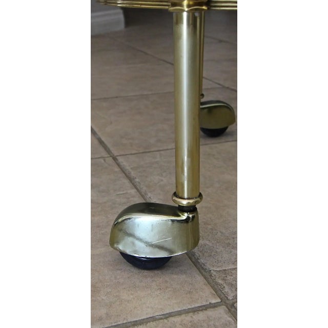 1970s Italian Brass Tea Cart For Sale - Image 11 of 13