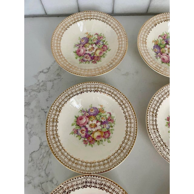 Mid 20th Century 22k Gold China Dessert Bowls-Set of 8 For Sale - Image 9 of 12