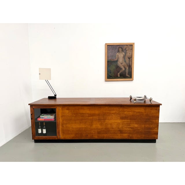 Brown Large Vintage Oak Trade Counter, 1960s For Sale - Image 8 of 18