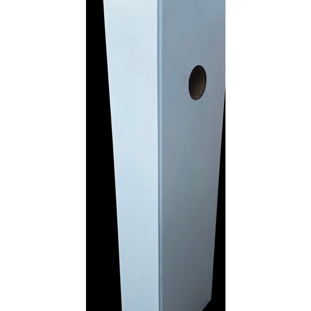 Postmodern Polart InsideOut (Model 4403a) Postmodern Trompe L’Oeil Sculptural Grandfather Clock in White and Gold, 1980s For Sale - Image 3 of 9