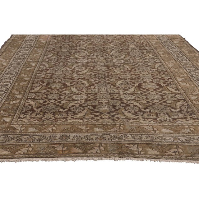 Early 20th Century Antique Persian Malayer Rug - 05'00 x 09'08 For Sale - Image 4 of 9