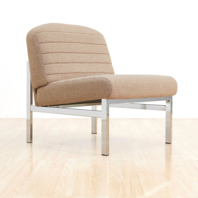 Brown Set of Eight British Mid-Century Modern Chrome-Framed Modular Lounge Chairs For Sale - Image 8 of 16