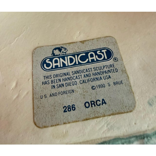 Ceramic Vintage 1990 Sandicast #286 Orca Whale Sculpture, Sandra Brue For Sale - Image 7 of 7