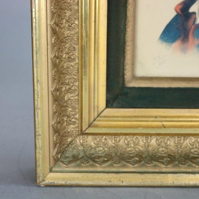 Deep First Finish Giltwood Deep Frames With Child Portrait Prints C1880 - Set of 2 For Sale - Image 10 of 18