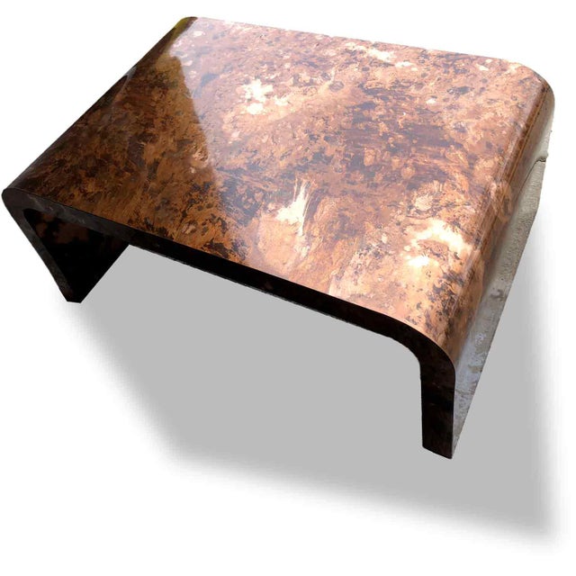1970s Metallic Copper Tortoise Shell Effect Waterfall ...